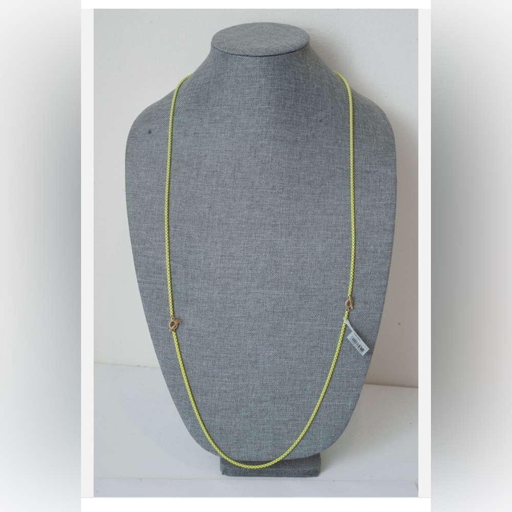David Yurman Bel Aire Box Chain 41” Toggle Necklace in Neon Yellow